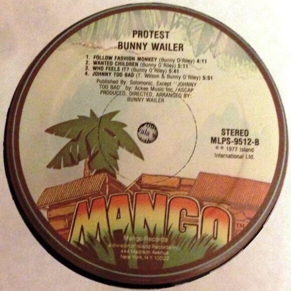 bunny wailer protest 1982 reissue reggae lp - wailers tosh blackheart man jah - Picture 3 of 4